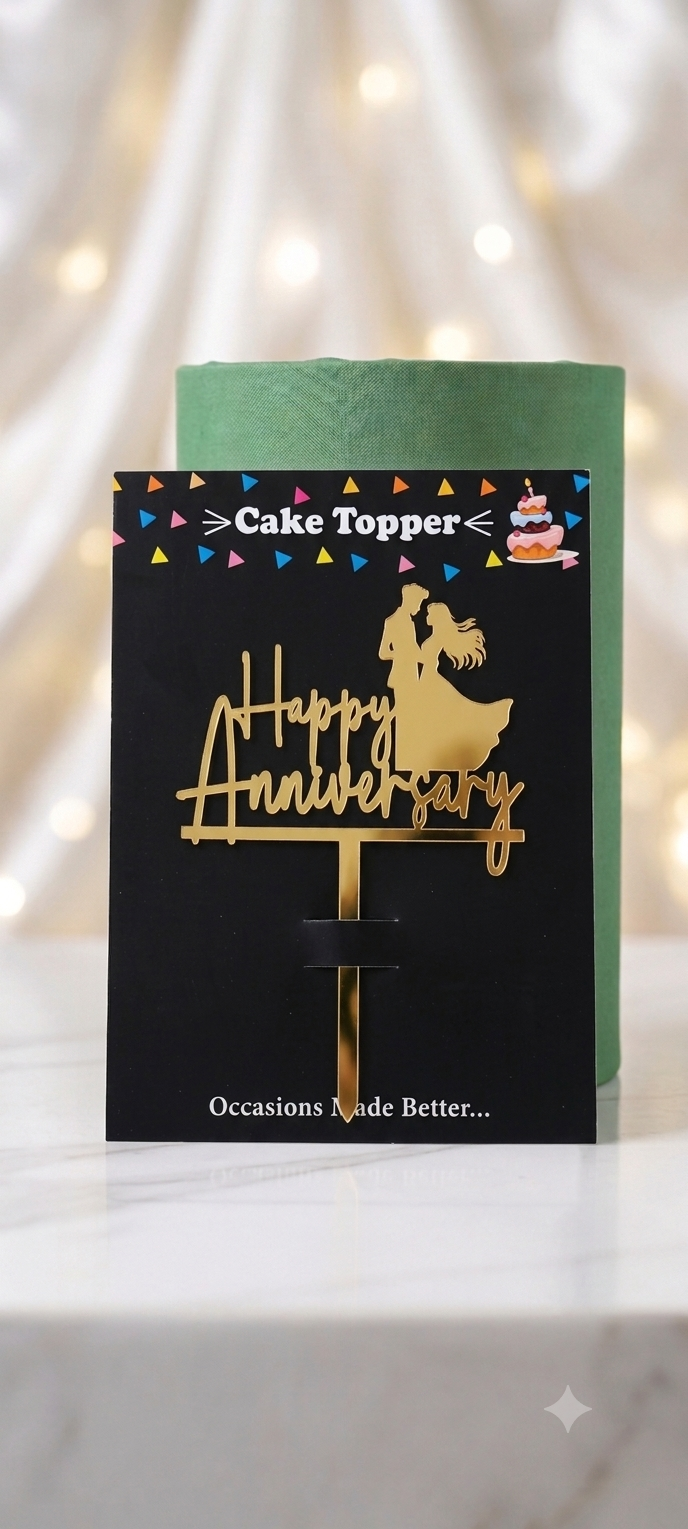 Happy Anniversory Cake Topper