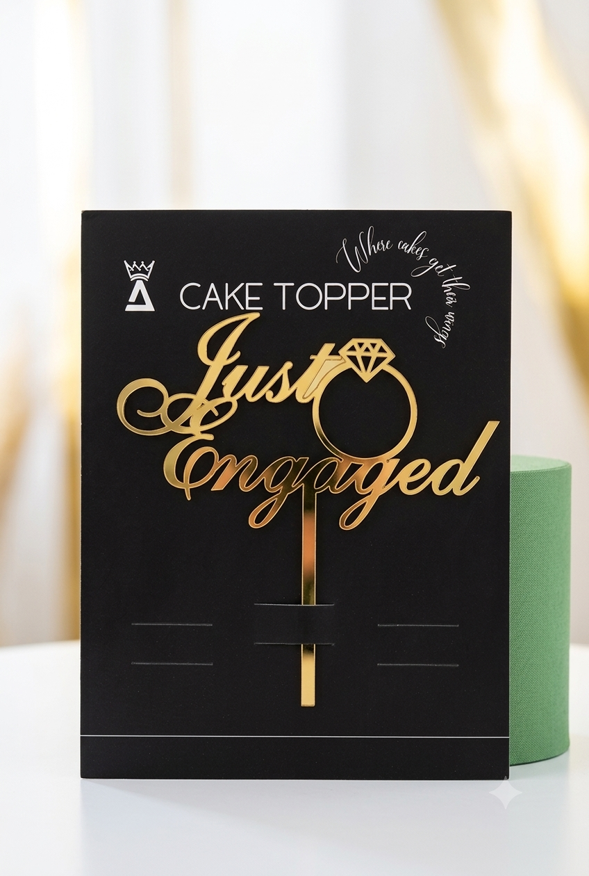 Engaged Cake Topper