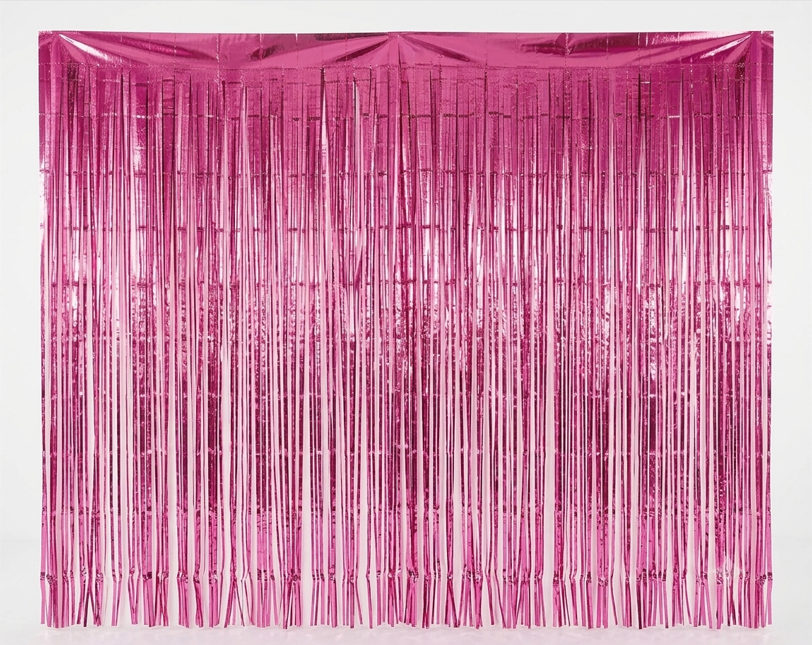 Pink Foil Curtains  7Ft*3FT