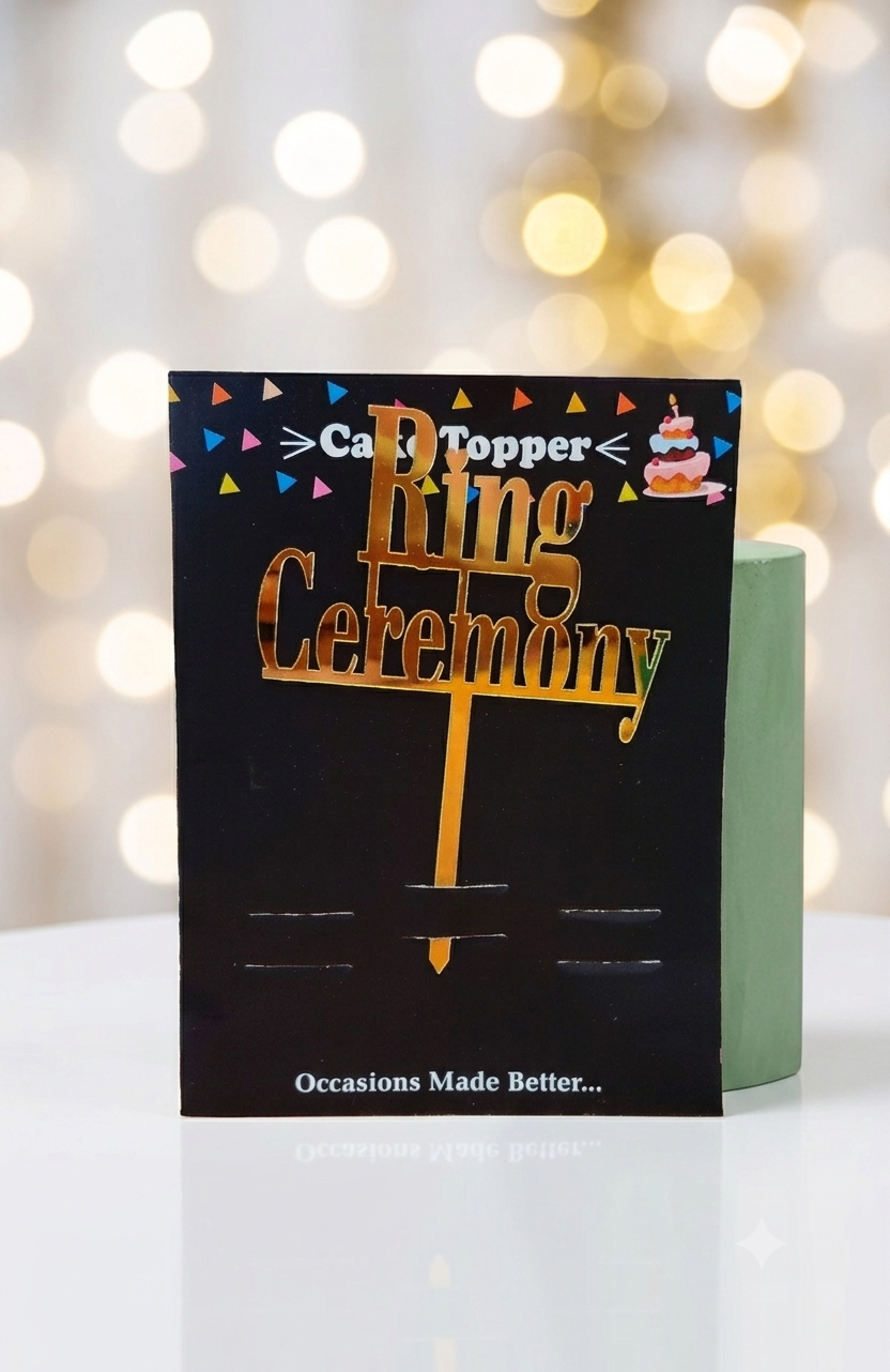 Ring Ceremony Cake Topper