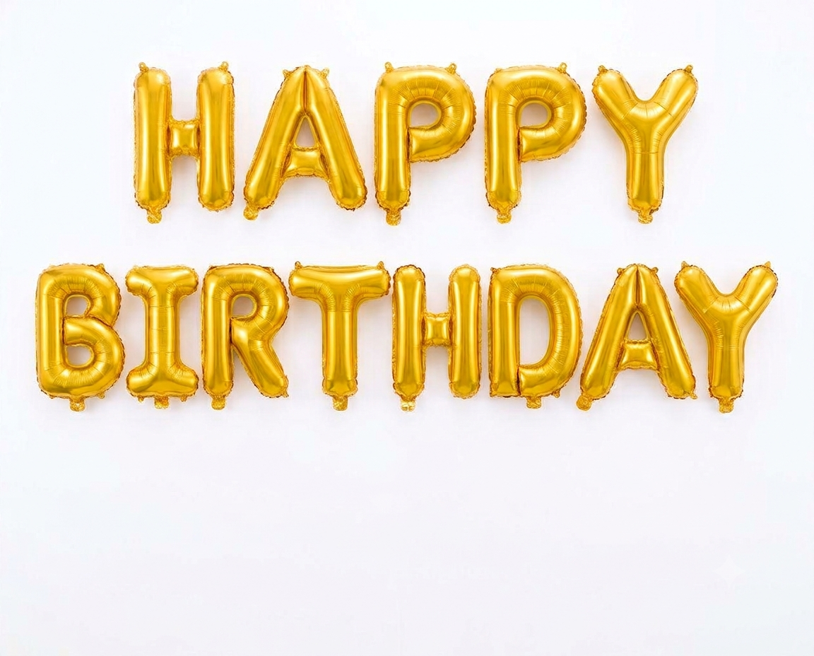 Gold Balloon Happy Birthday