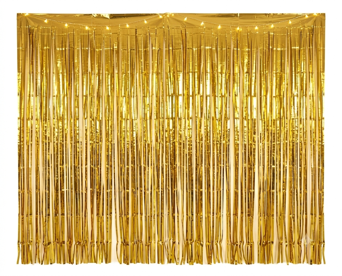 Gold Foil Curtains  7Ft*3FT