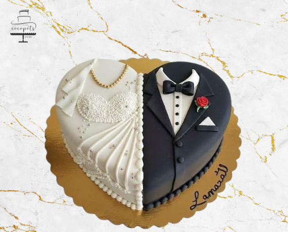 His & Hers Wedding Cake