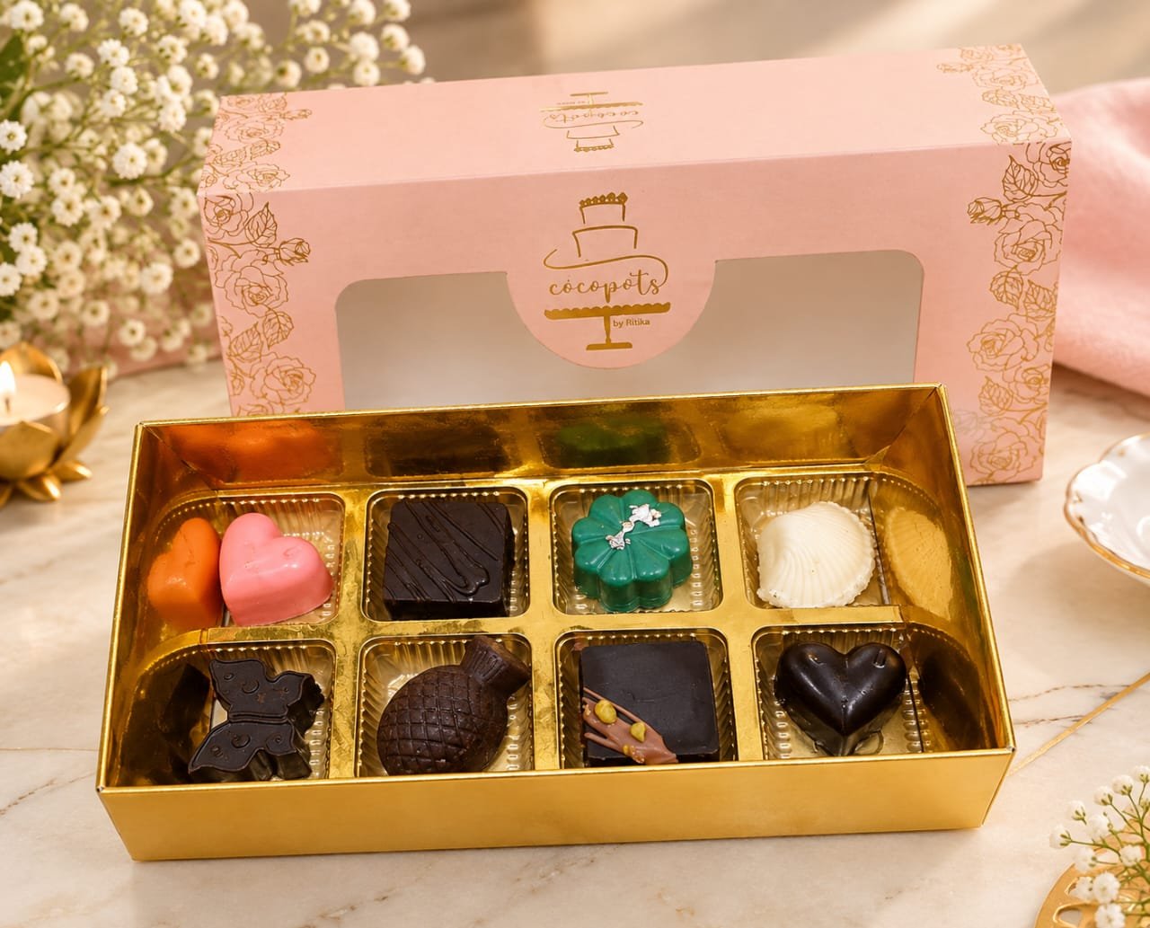 8 pcs. Centerfilled Chocolate
