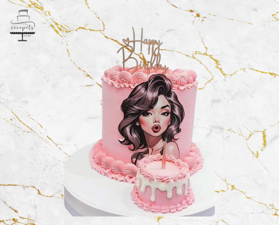 Beauty girl cake