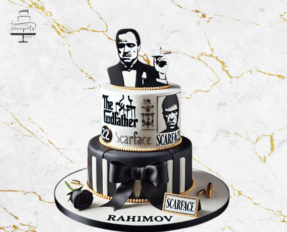 Two Tier Scarface Cake