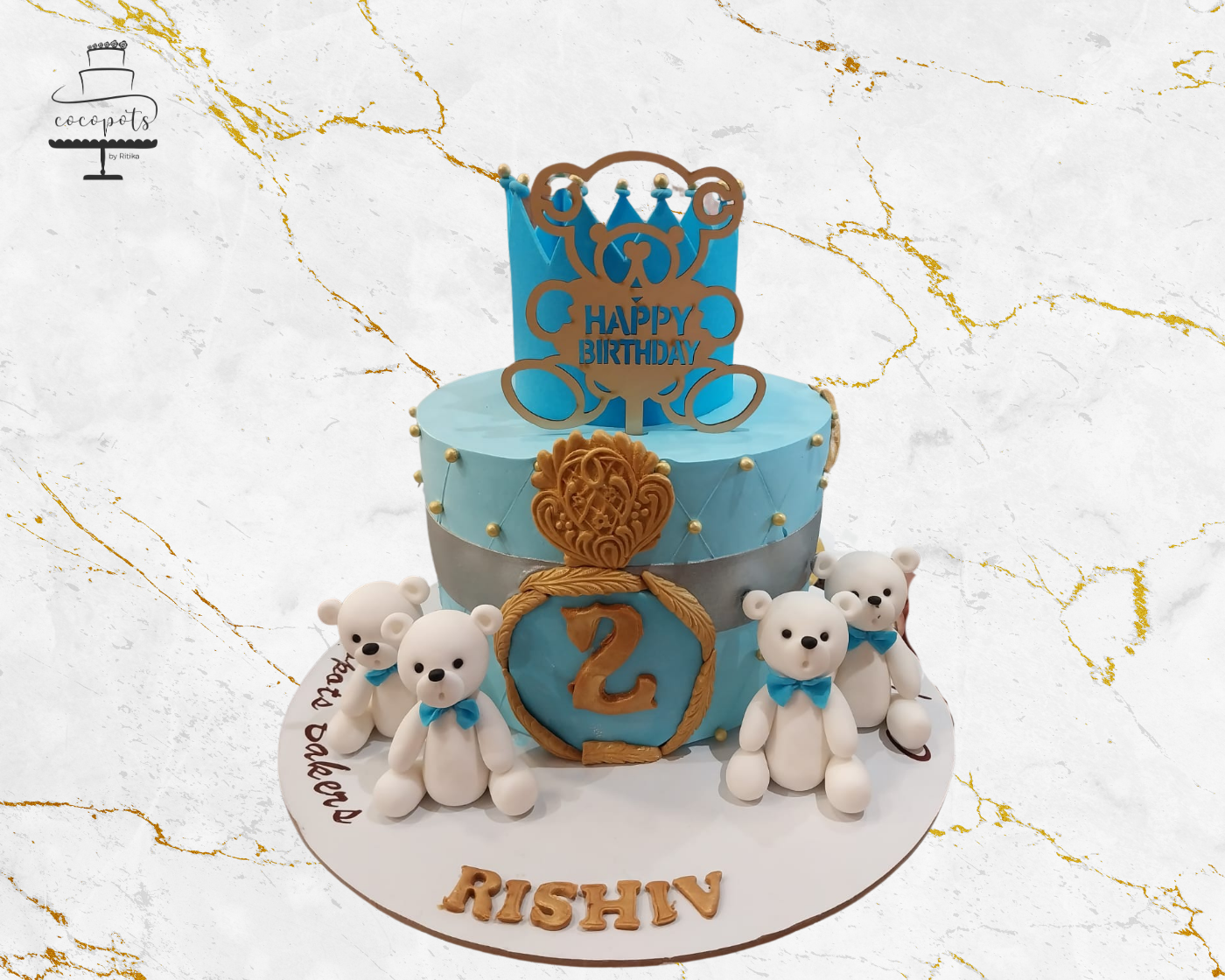 Cute Teddy Birthday Cake