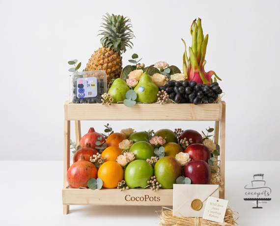 Cocopots Signature Double Decker Fruit Basket