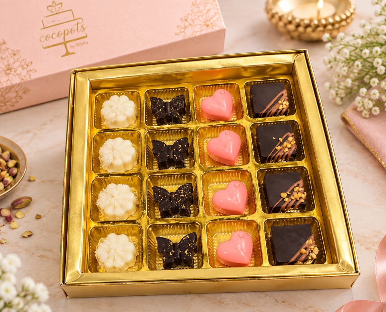 16 Pcs. of Centerfilled Chocolate