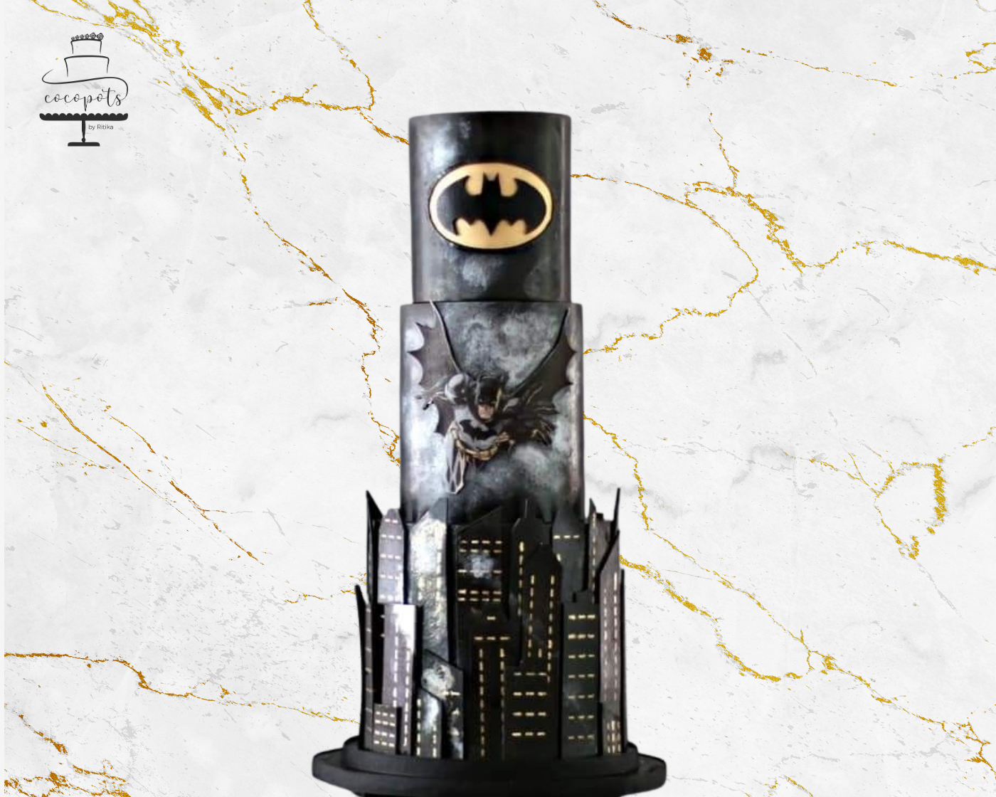 Three Tiered Batman Cake